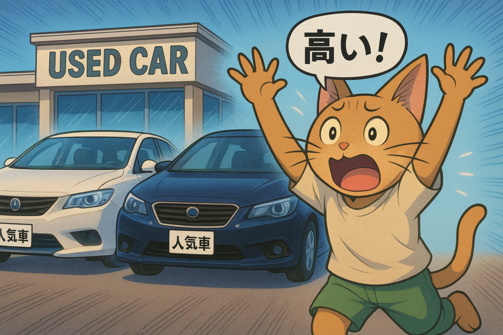 人気色の中古車は高く設定されている